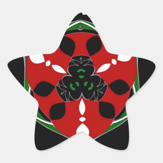 "Vrede: Schild met embleem" Art Print Ster Sticker (Voorkant)