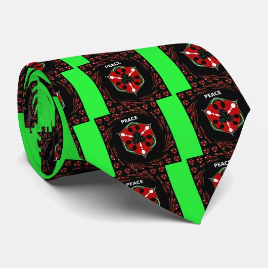 "Vrede: Schild met embleem" Art Print Stropdas (Opgerold)