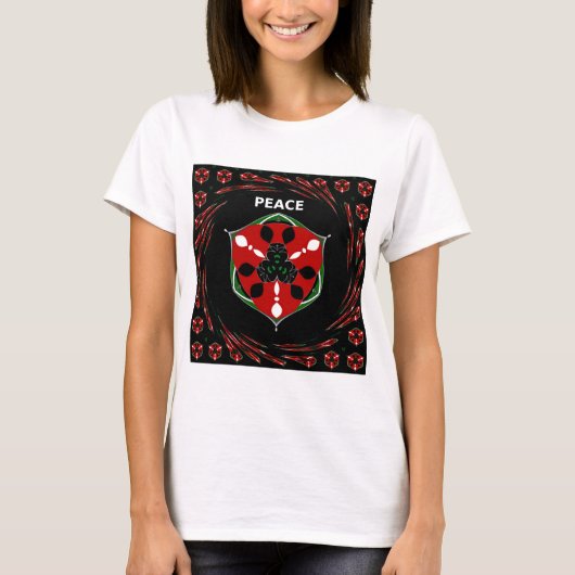 "Vrede: Schild met embleem" Art Print T-shirt (Voorkant)