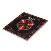 "Vrede: Schild met embleem" Art Print Tegeltje (Zijkant)