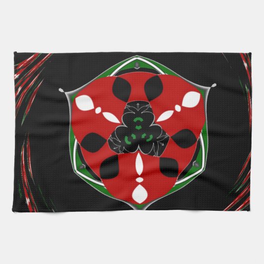 "Vrede: Schild met embleem" Art Print Theedoek (Horizontaal)