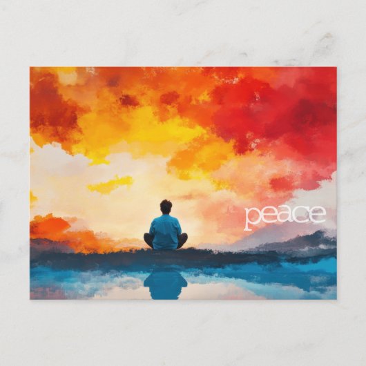 "vrede" Schriftkaartje van Jesaja 26:3. Briefkaart (Voorkant)