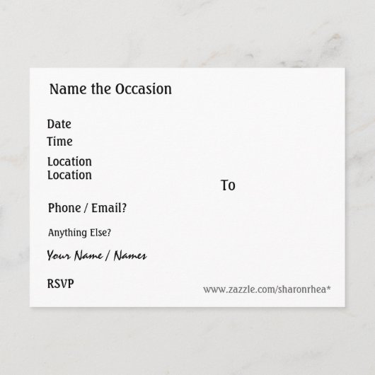 Vrede - Shalom Briefkaart (Achterkant)