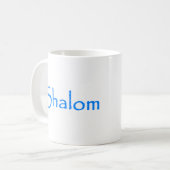 vrede shalom koffiemok (Voorkant links)