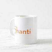 vrede shanti koffiemok (Voorkant links)