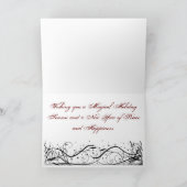 Vrede ~ Silhouet Eenhoorn en Sprookjeskerst Feestdagen Kaart (Binnen)