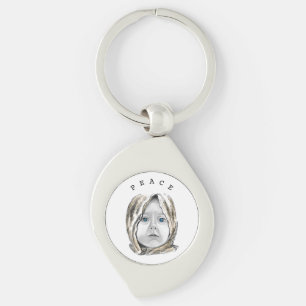 Vrede Sleutelhanger met Little Girl Hope
