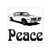 Vrede spier auto 1960s rubberen stempel (Afrduk)