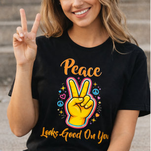 Vrede staat je goed – Positieve Vibes Grafisch T-shirt