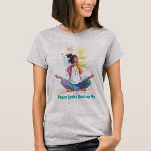 Vrede staat me goed meditatie T-shirt
