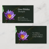 Vrede, Stillness, Water Lily, Yoga, Meditatie Visitekaartje (Voorkant / Achterkant)