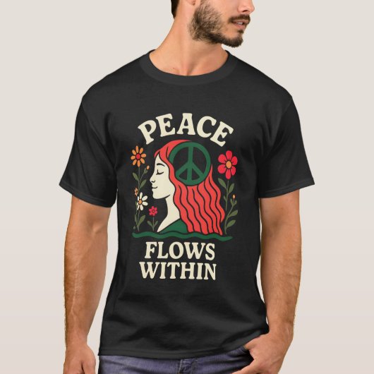 Vrede stroomt binnen T-shirt (Voorkant)