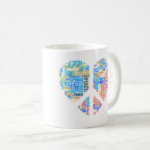 Vrede, symbool, embleem koffiemok (Voorkant rechts)