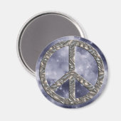 VREDE-symbool - ZILVER Magneet (Voorkant / Achterkant)
