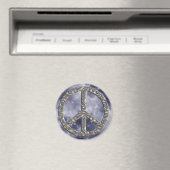 VREDE-symbool - ZILVER Magneet (Insitu (Vaatwasser))