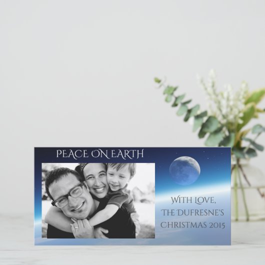 Vrede ter wereld feestdagenkaart (Staand voorkant)