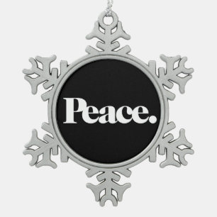 VREDE TIN SNEEUWVLOK ORNAMENT