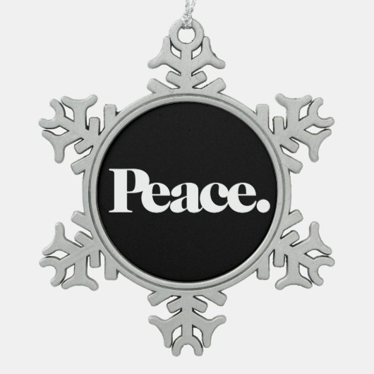 VREDE TIN SNEEUWVLOK ORNAMENT (Voorkant)