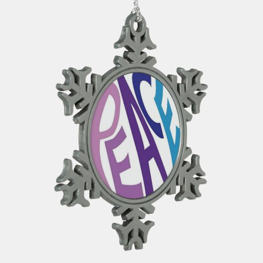 VREDE TIN SNEEUWVLOK ORNAMENT (Links)