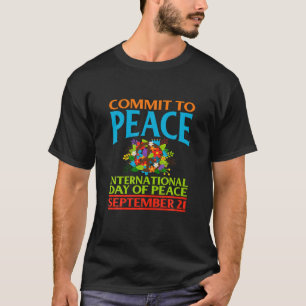 Vrede toezeggen 21 september Internationale Dag va T-shirt