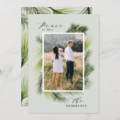 Vrede tot 2020 moderne dennenbladeren Kerstmis Feestdagenkaart (Voorkant / Achterkant)