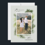 Vrede tot 2020 moderne dennenbladeren Kerstmis Feestdagenkaart<br><div class="desc">Vrede tot 2020 moderne dennenblad kerstkaart. Met elegante scripttekst.</div>