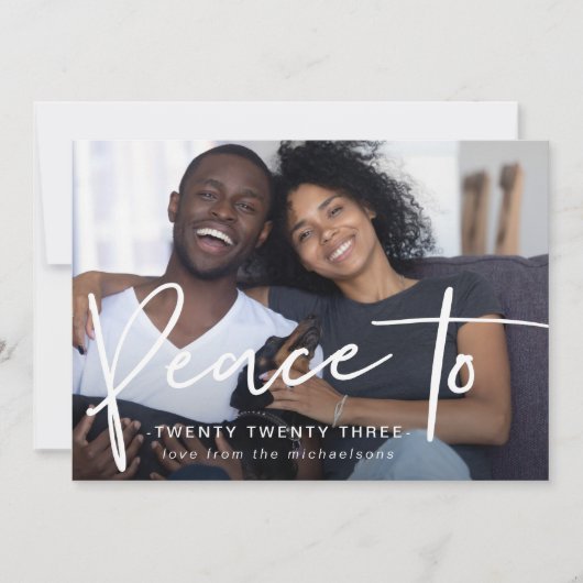 Vrede tot drieëntwintig Nieuwjaar Foto (Voorkant)