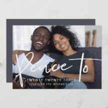 Vrede tot drieëntwintig Nieuwjaar Foto Blauw