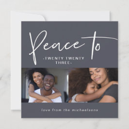 Vrede tot drieëntwintig Nieuwjaar Foto Kaart