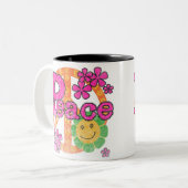  vrede tweekleurige koffiemok (Voorkant links)