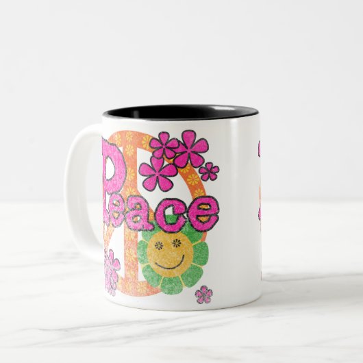  vrede tweekleurige koffiemok (Voorkant links)