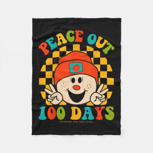 Vrede uit 100 dagen van school leraar student ogen fleece deken (Voorkant)