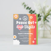 Vrede uit 10e verjaardag uitnodigingen papier blad (Staand voorkant)