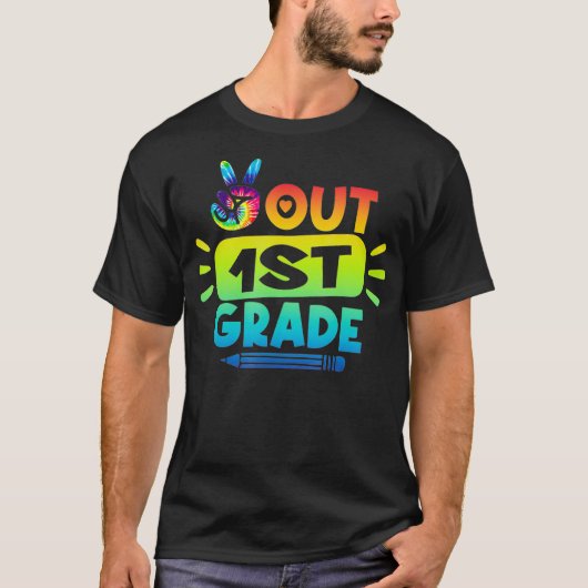 Vrede uit 1e klasse kleurstof Afstuderen klasse 20 T-shirt (Voorkant)