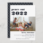 Vrede uit 2022 | Vakkerfeestdag — Merry-foto Feestdagenkaart (Voorkant / Achterkant)