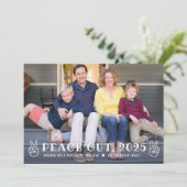 Vrede uit 2023 Marine Gelukkig Nieuwjaar Grappige  Feestdagenkaart (Staand voorkant)