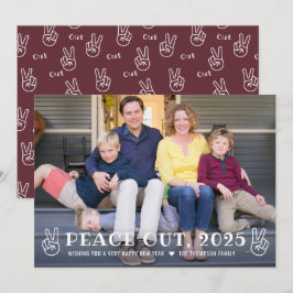 Vrede uit 2023 Merlot Gelukkig Nieuwjaar Grappige  Feestdagenkaart