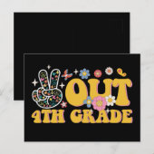 Vrede uit 4e klas Groovy Laatste dag van de school Briefkaart (Voorkant / Achterkant)