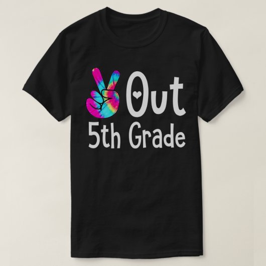 Vrede uit 5e graads Afstuderen op kleurstof Laatst T-shirt (Design voorkant)