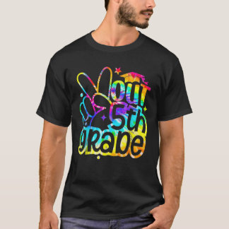 Vrede uit 5e graads Afstuderen op kleurstof Laatst T-shirt