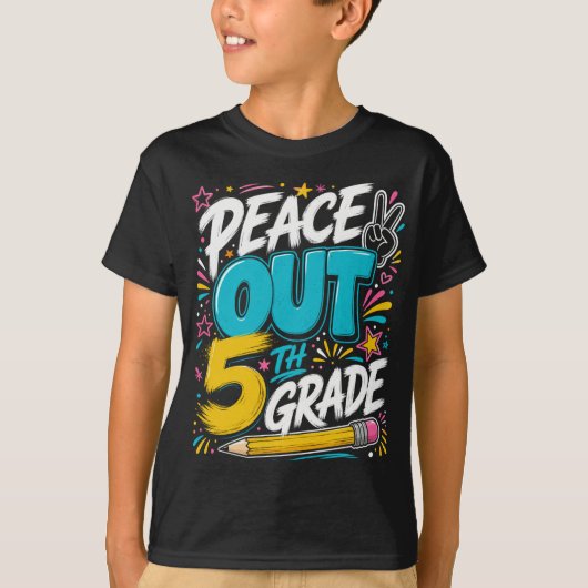Vrede Uit 5e Klas, Afstudeercadeau T-shirt (Voorkant)