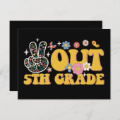 Vrede uit 5e klas Groovy Laatste dag van de school Briefkaart (Voorkant / Achterkant)