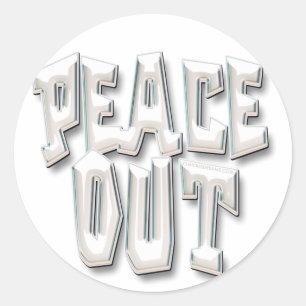 Vrede uit_6 ronde sticker