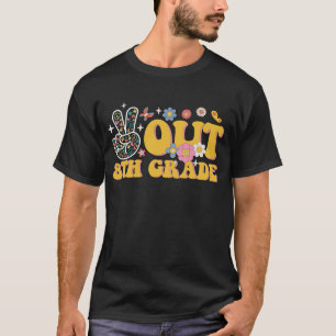 Vrede Uit 8e Klas Groovy Laatste Schooldag T-shirt