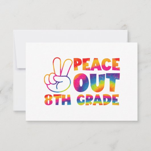 Vrede uit achtste graad das verf laatste dag 8e gr bedankkaart (Voorkant)