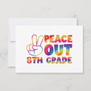 Vrede uit achtste graad das verf laatste dag 8e gr bedankkaart