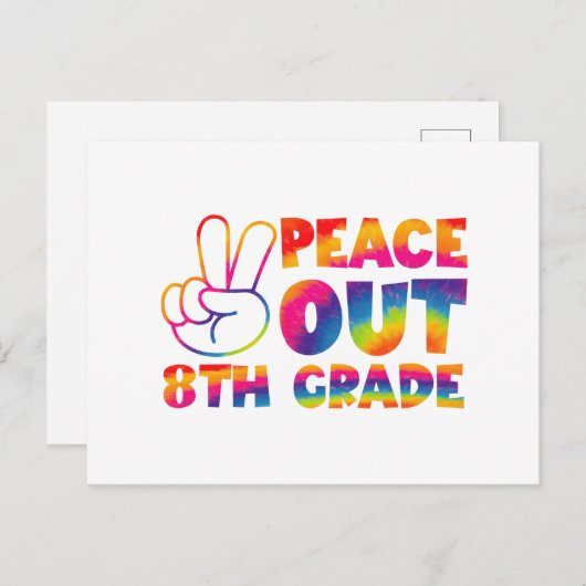 Vrede uit achtste graad das verf laatste dag 8e gr briefkaart (Voorkant / Achterkant)