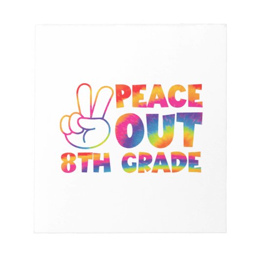 Vrede uit achtste graad das verf laatste dag 8e gr notitieblok (Voorkant)