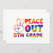 Vrede uit achtste klas Tie Dye laatste dag 8e klas Kaart (Voorkant / Achterkant)