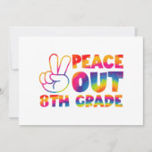 Vrede uit achtste klas Tie Dye laatste dag 8e leer Aankondiging (Voorkant)